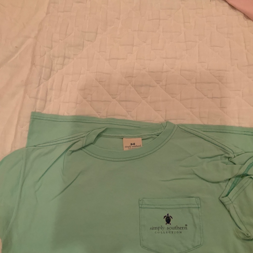 Simply Southern kids Green Shirt